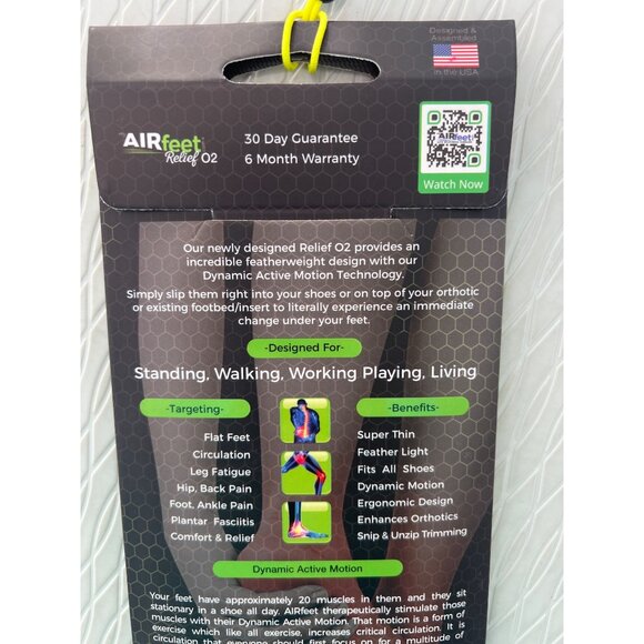 My Airfeet Relief O2 Insoles Medium Large Featherweight Standing Athleisure NEW - Picture 4 of 7
